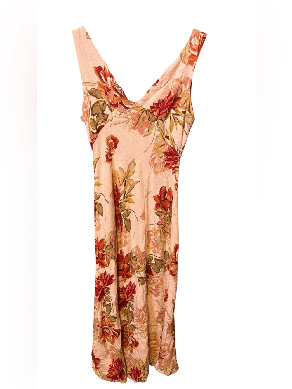 Anthropologie Paper Heart Floral Maxi Dress Blush Pink Cottagecore XS - Picture 3 of 7